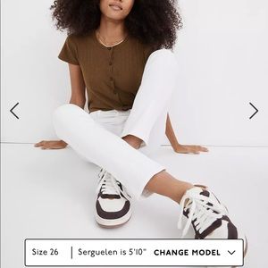 Madewell Stovepipe Jeans Pure White